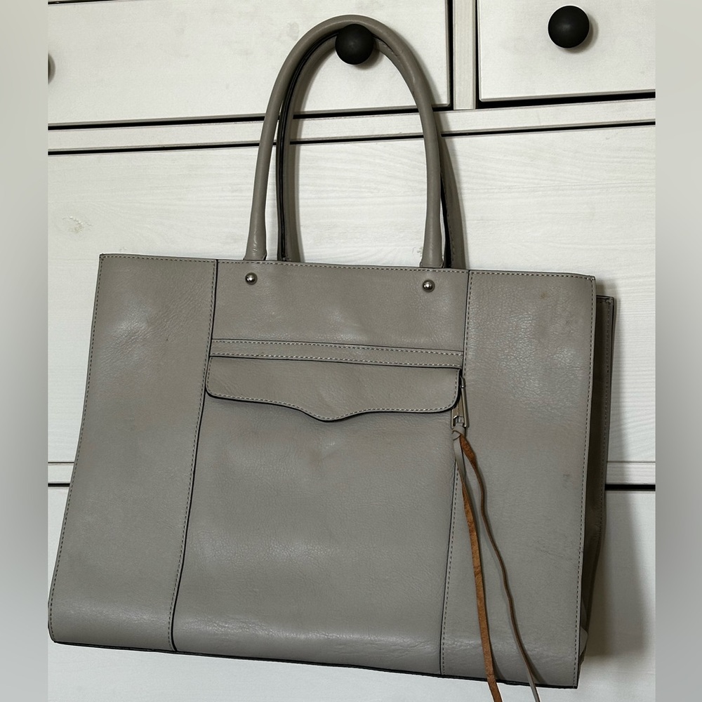 Rebecca Minkoff Slate Gray Leather Tote Bag